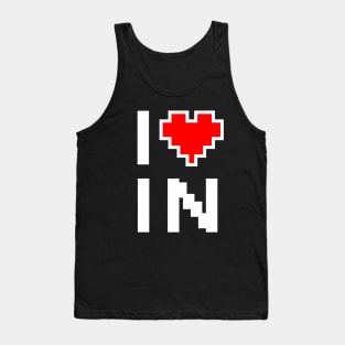 I Love IN - Pixel heart for Indiana gamer Tank Top